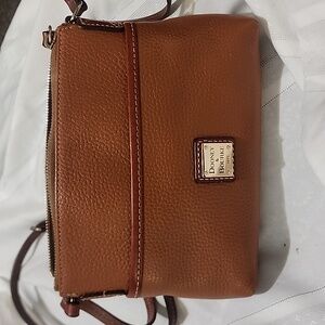 Dooney & Bourke Red Pebble Leather Crossbody Shoulder Bag Purse Zip